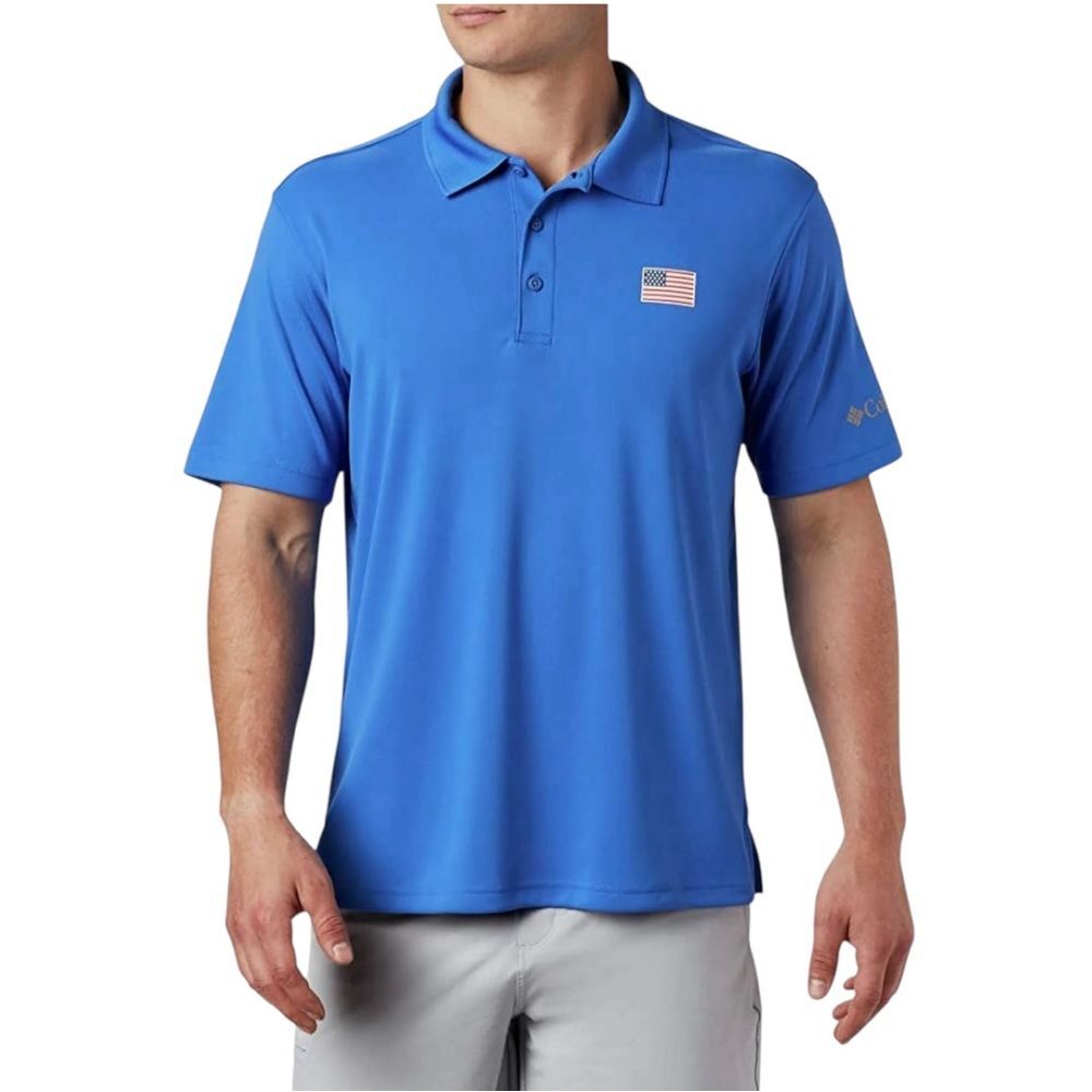 Columbia Men's PFG Fish Series Polo | Size Large